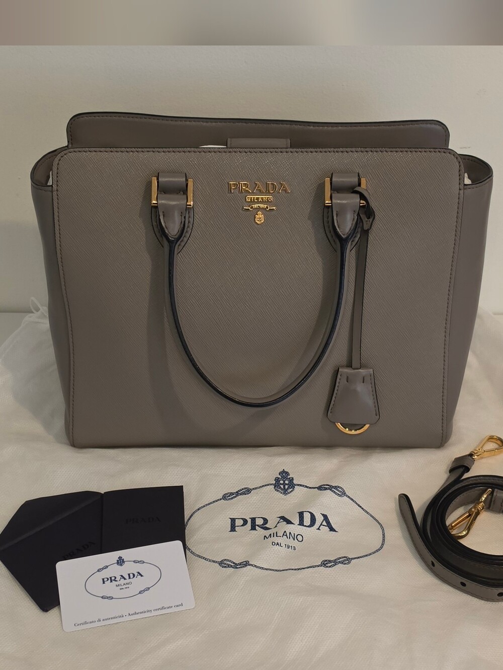 Authentic Prada Saffiano Soft Argilla